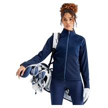 Ping Catherine Full zip fleece Damen Poloshirt, dunkelblau