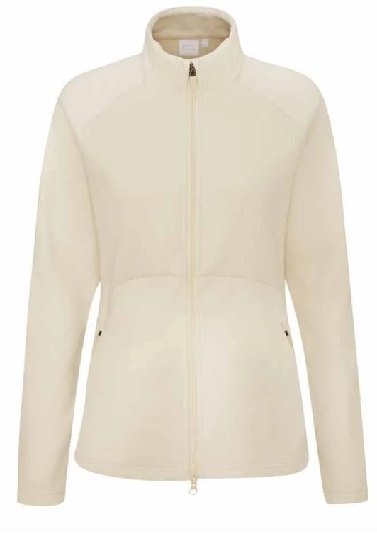 Ping Catherine Full zip fleece Damen Poloshirt, chalk