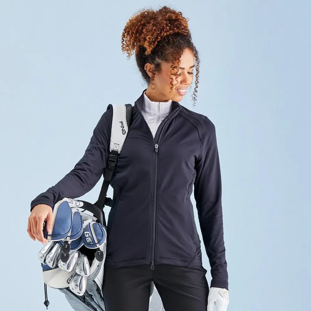 Ping Eda Lightweight Full Zip Damenjacke, schwarz