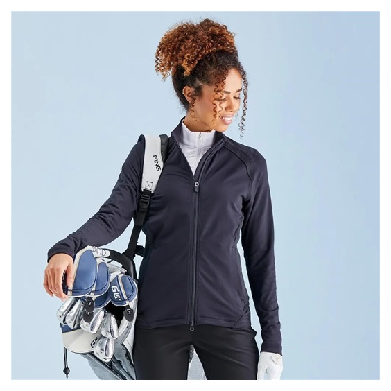Ping Eda Lightweight Full Zip Damenjacke, schwarz