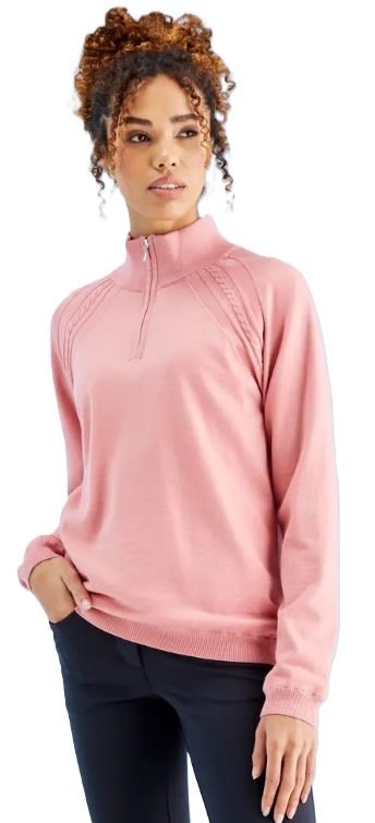 Ping Melodie Half-zip lined Damen Pullover, muted pink