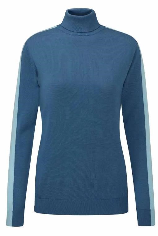 Ping Lockett Roll neck Damen Pullover, blue fusion/crystal blue