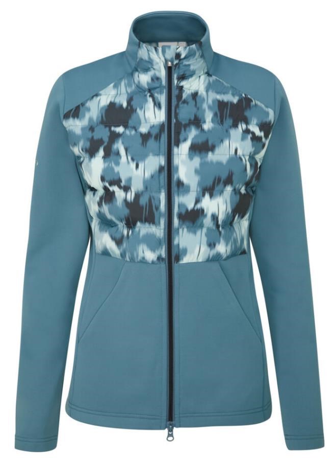 Ping Clare Zoned fleece Damenjacke, blue fusion/navy multi