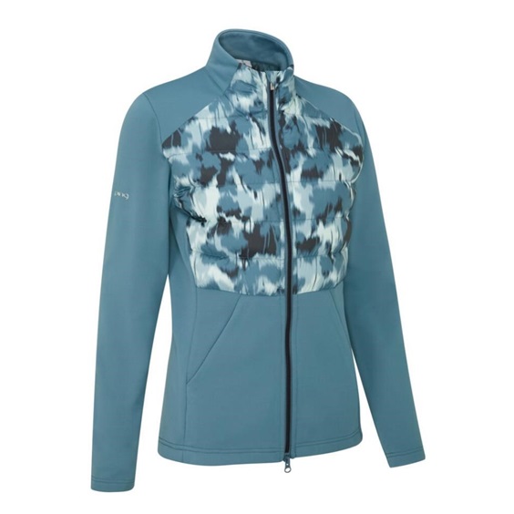 Ping Clare Zoned fleece Damenjacke, blue fusion/navy multi