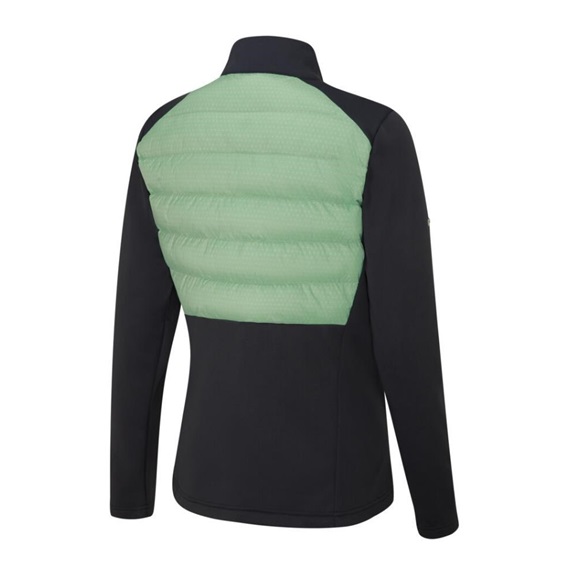 Ping Clare Zoned fleece Damenjacke, black/eucalyptus multi