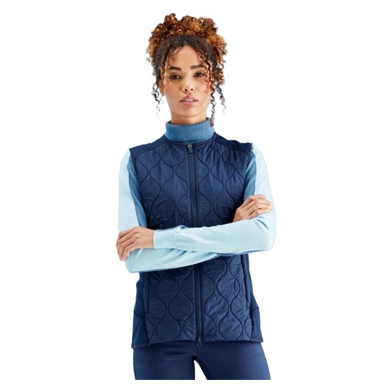 Ping Seren insulated collarless Damen Weste, dunkelblau
