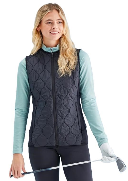 Ping Seren insulated collarless Damen Weste, schwarz