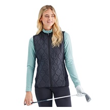 Ping Seren insulated collarless Damen Weste, schwarz