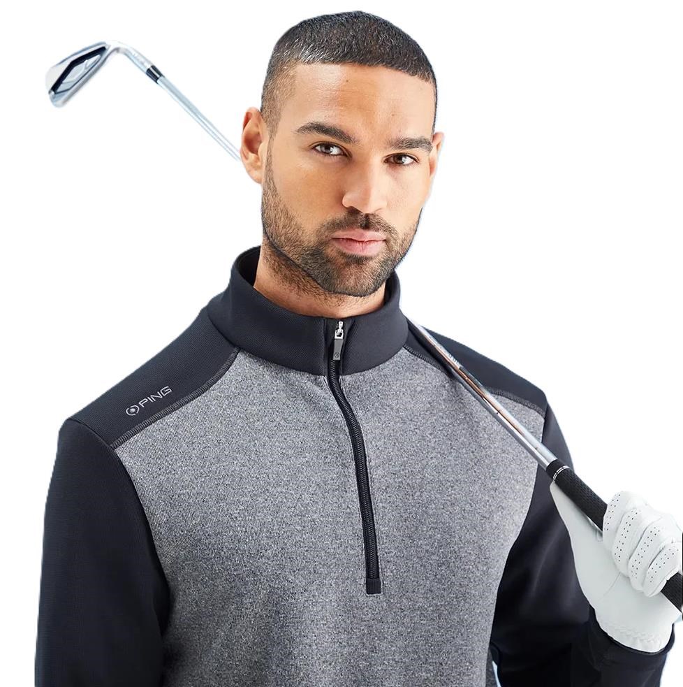 Ping Ramsey Herren Sweatshirt, black marl/black