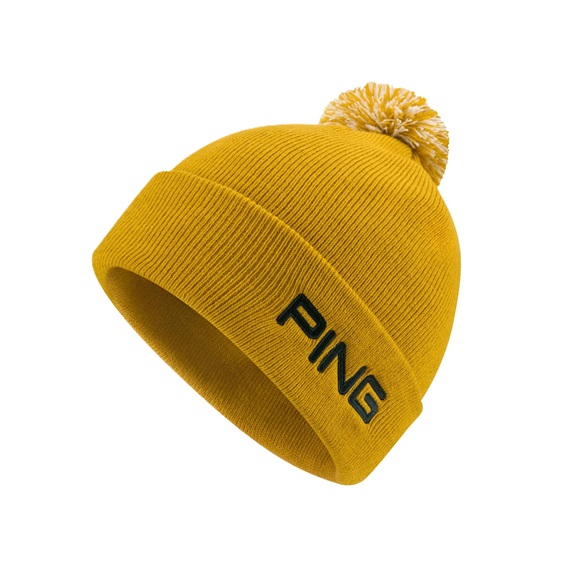 PING Cresting Knit Herren Wintermütze, sulphur