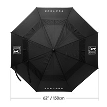 PGA Tour Windproof Double Canopy Regenschirm 62"