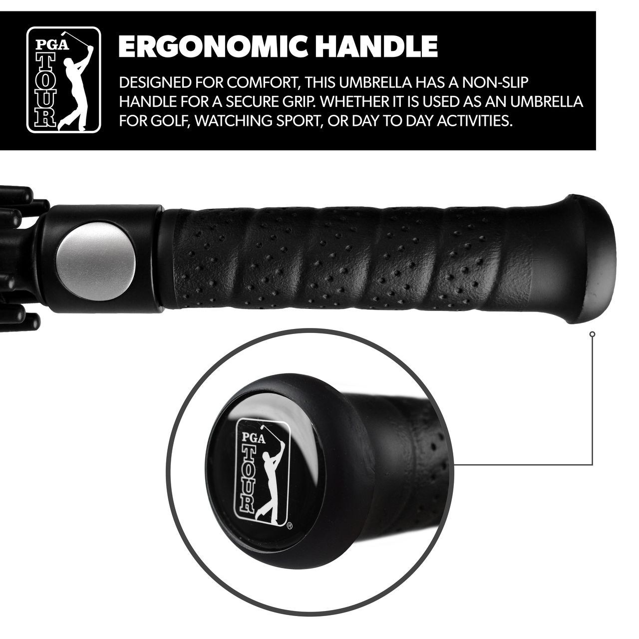 PGA Tour Windproof Double Canopy Regenschirm 62"