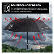 PGA Tour Windproof Double Canopy Regenschirm 62"