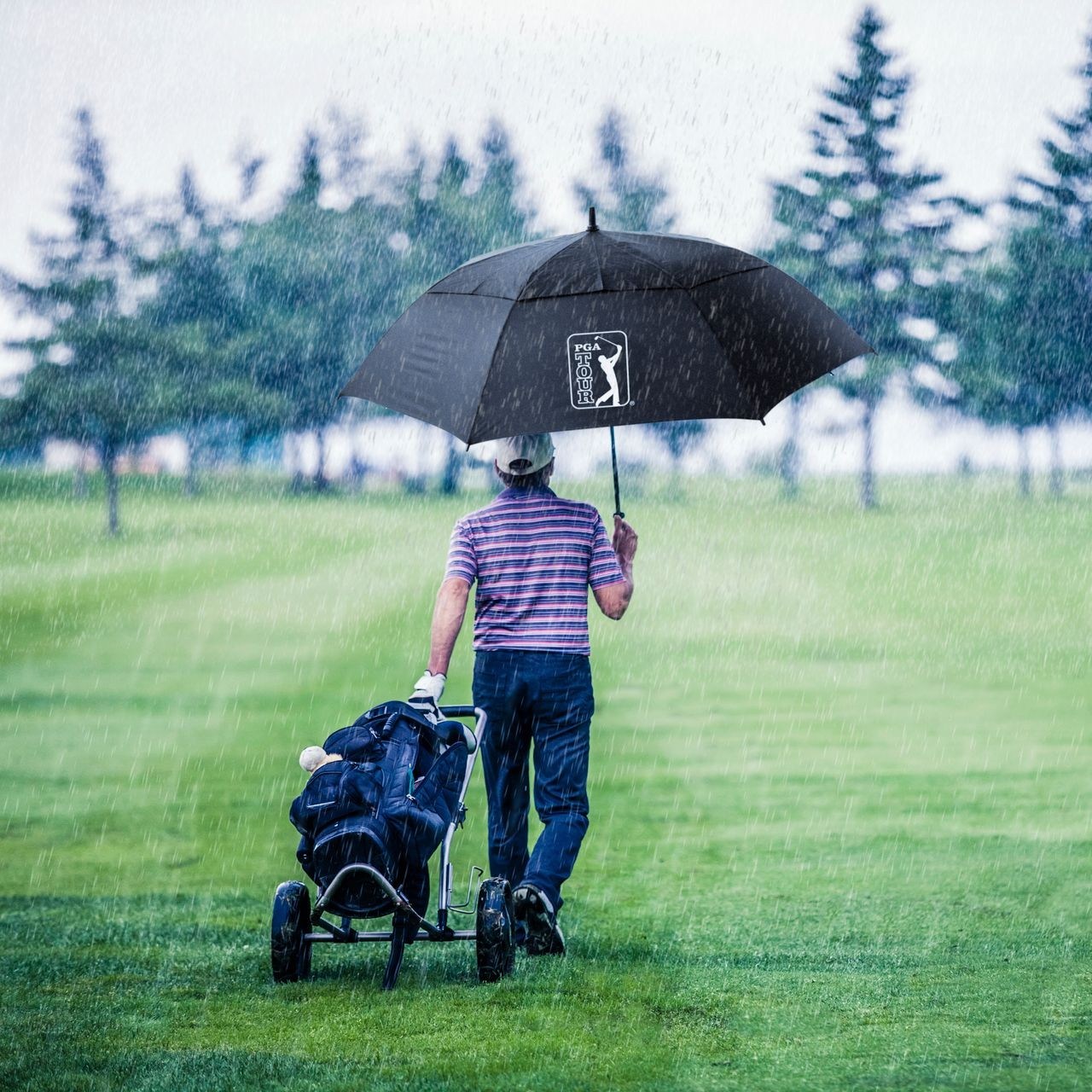 PGA Tour Windproof Double Canopy Regenschirm 62"
