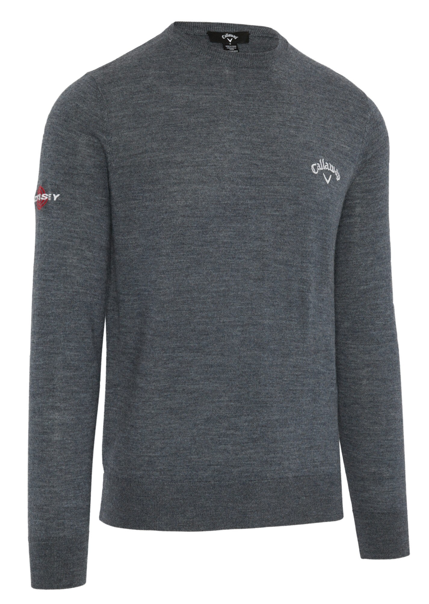 Callaway Crew Neck Merino Mix Herren Pullover, grau