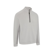 Callaway Brushed Rib 1/4 Zip Herren Sweatshirt, concrete
