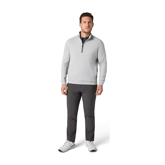 Callaway Brushed Rib 1/4 Zip Herren Sweatshirt, concrete