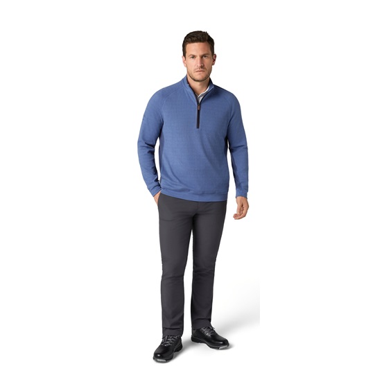 Callaway Brushed Rib 1/4 Zip Herren Sweatshirt, blau