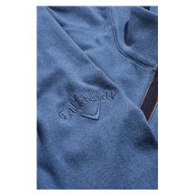 Callaway Brushed Rib 1/4 Zip Herren Sweatshirt, blau