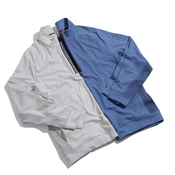 Callaway Brushed Rib 1/4 Zip Herren Sweatshirt, blau