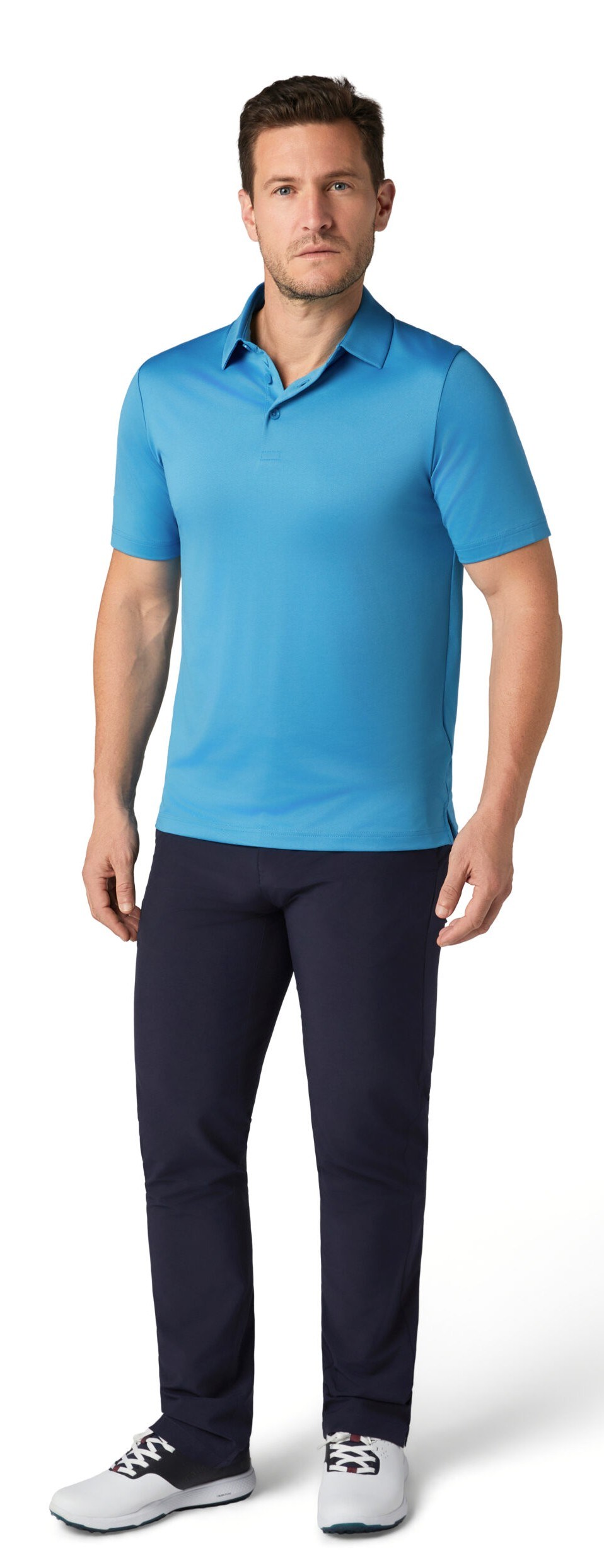 Callaway Swing Tech Tour Fit Solid Herren Poloshirt, cendre blue