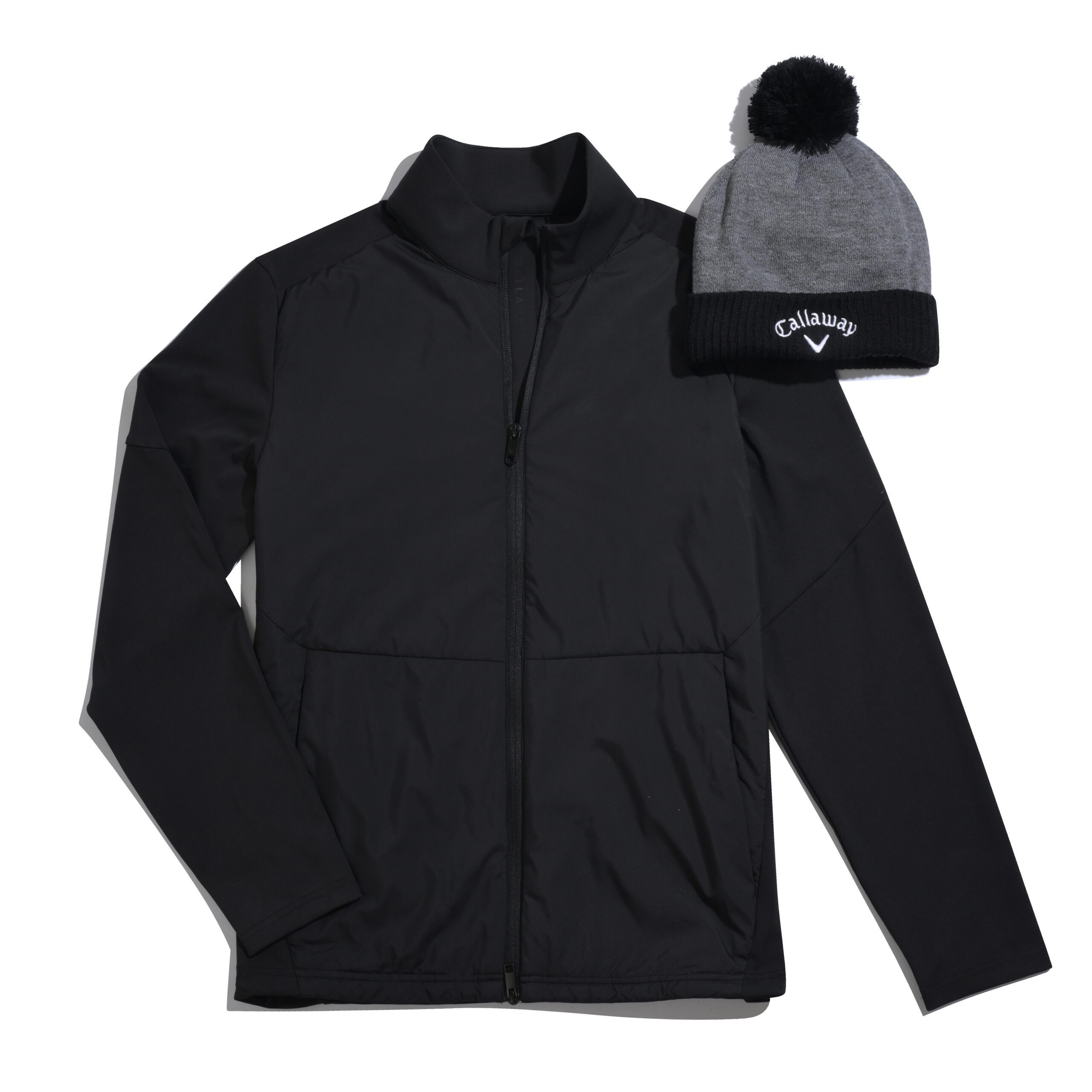 Callaway Mixed Media Full Zip Herrenjacke, caviar