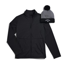 Callaway Mixed Media Full Zip Herrenjacke, caviar