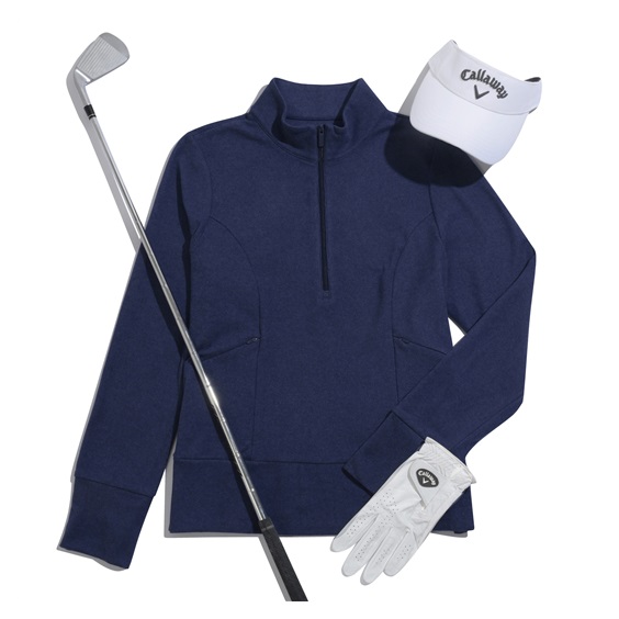 Callaway 1/2 Zip Soft Touch Damen Sweatshirt, dunkelblau