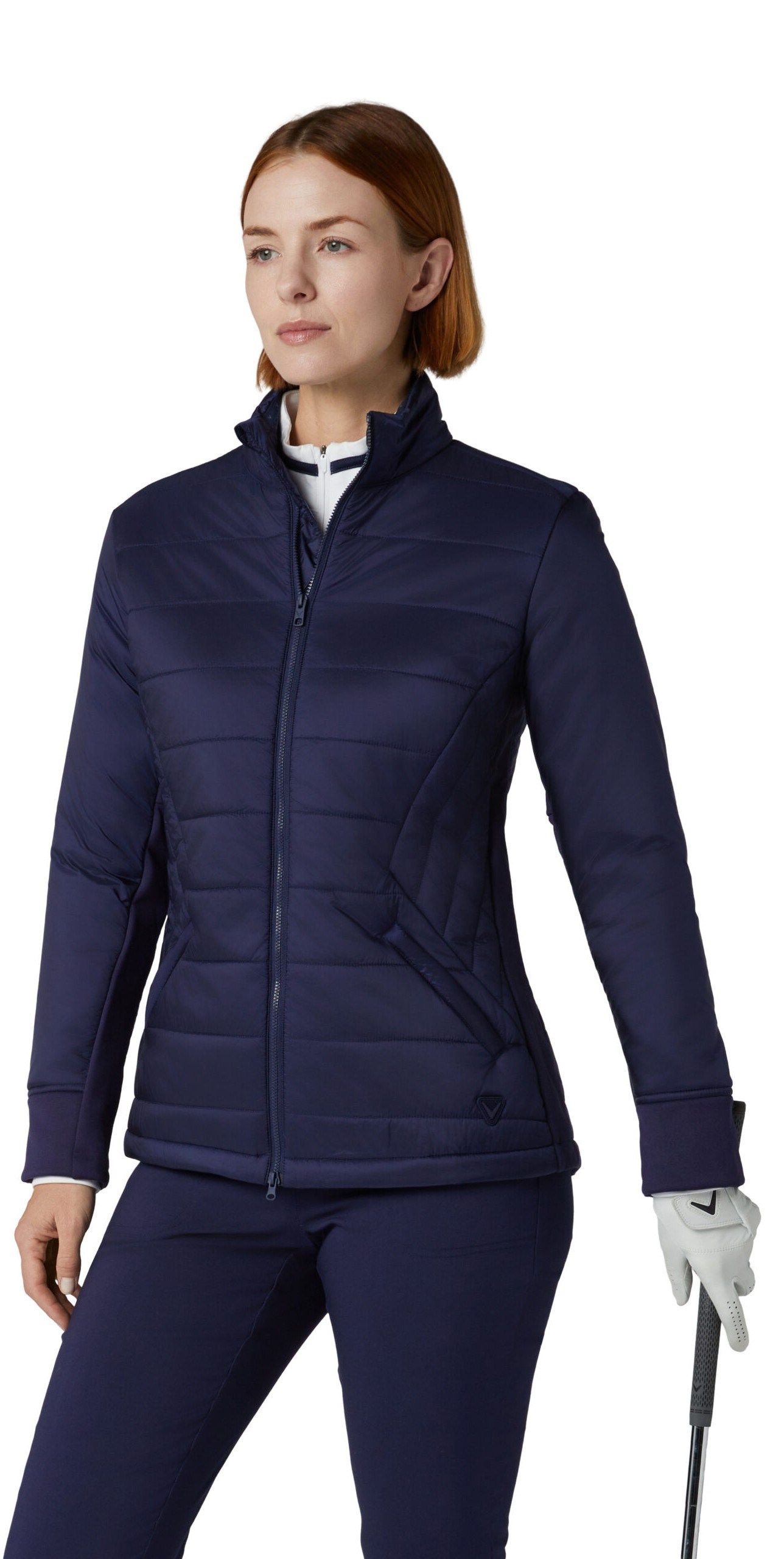 Callaway Quilted Puffer Damenjacke, dunkelblau
