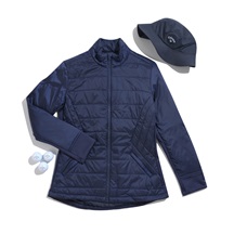 Callaway Quilted Puffer Damenjacke, dunkelblau