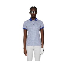 J.Lindeberg Tour Tech Print Damen Poloshirt, tour geo moonbeam