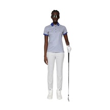 J.Lindeberg Tour Tech Print Damen Poloshirt, tour geo moonbeam