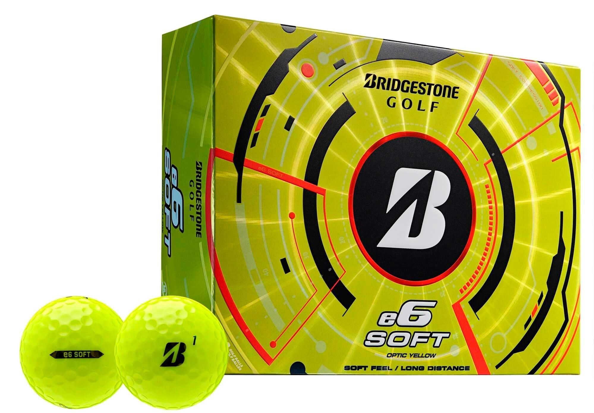 Bridgestone e6 Soft Golfbälle, gelb