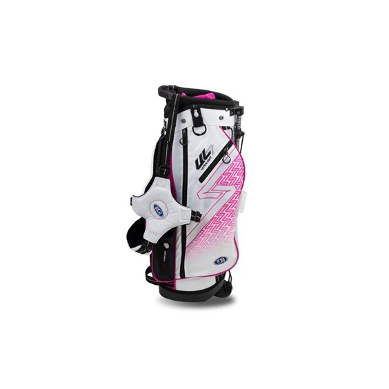 U.S. Kids Golf UL7-48 (122cm) W20 Junior Standbag 24.5", weiss/rosa