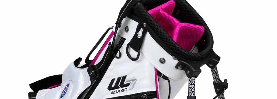 U.S. Kids Golf UL7-48 (122cm) W20 Junior Standbag 24.5", weiss/rosa
