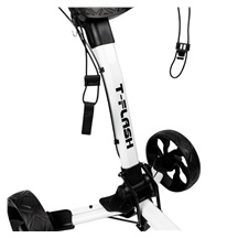 TriLite T-Flash golftrolley, weiss/schwarz, Carbon-Dekor