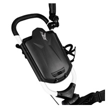 TriLite T-Flash golftrolley, weiss/schwarz, Carbon-Dekor