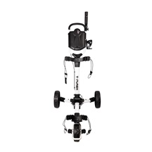 TriLite T-Flash golftrolley, weiss/schwarz, Carbon-Dekor