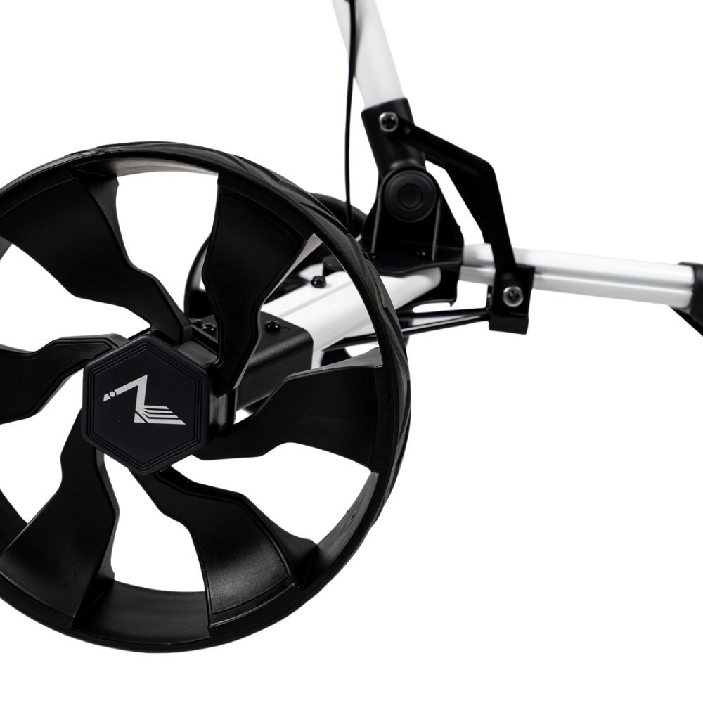 TriLite T-Flash golftrolley, weiss/schwarz, Carbon-Dekor