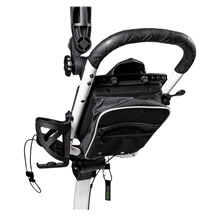 TriLite T-Flash golftrolley, weiss/schwarz, Carbon-Dekor