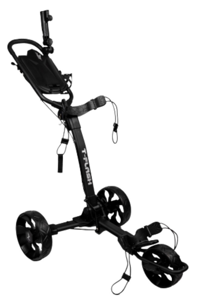 TriLite T-Flash golftrolley, schwarz, Carbon-Dekor