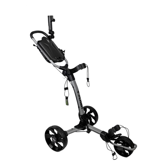 TriLite T-Flash golftrolley, grau/schwarz, Carbon-Dekor