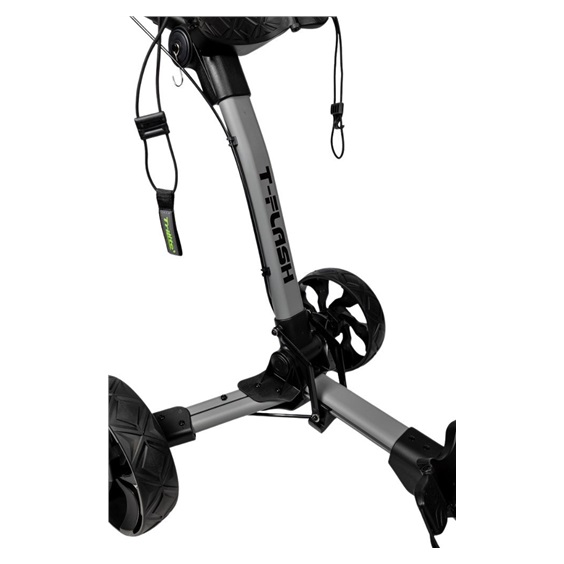 TriLite T-Flash golftrolley, grau/schwarz, Carbon-Dekor