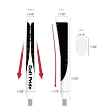 Golf Pride Reverse Taper Putter Griff, Flat Medium