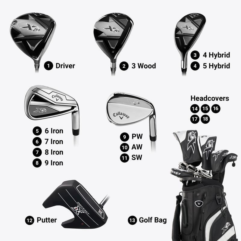 Callaway XR 26 13PC Black/Silver Herren Golfset, Graphit, Light