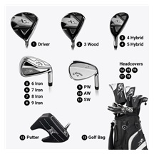 Callaway XR 26 13PC Black/Silver Herren Golfset, Graphit, Regular
