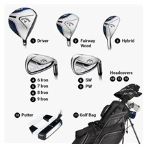 Callaway XT 11PC Black Junior Golfset, 147-175cm