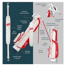 Sunday Golf Loma Pencilbag, weiss/rot