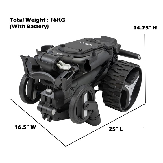 Axglo e5 Elektrotrolley, schwarz