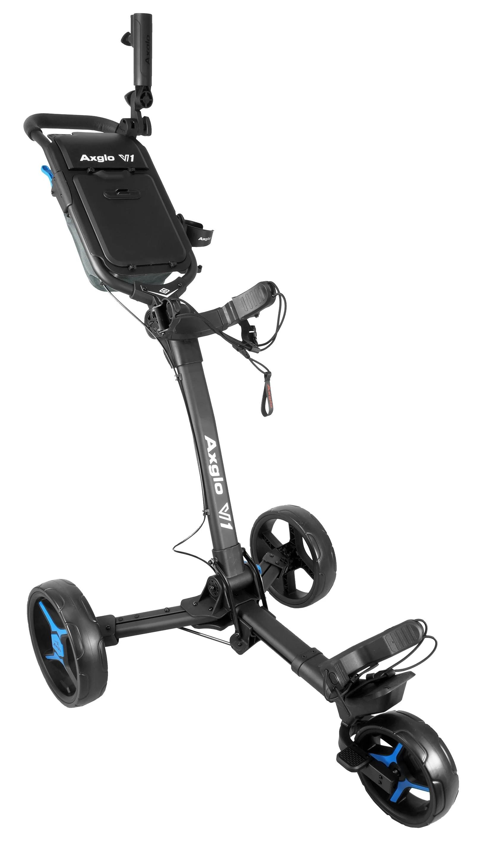 Axglo V1 Manuell Golftrolley, schwarz/blau